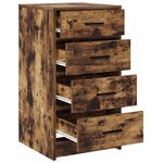 vidaXL Buffet en chêne fumé 40x41x75 cm en bois d'ingénierie