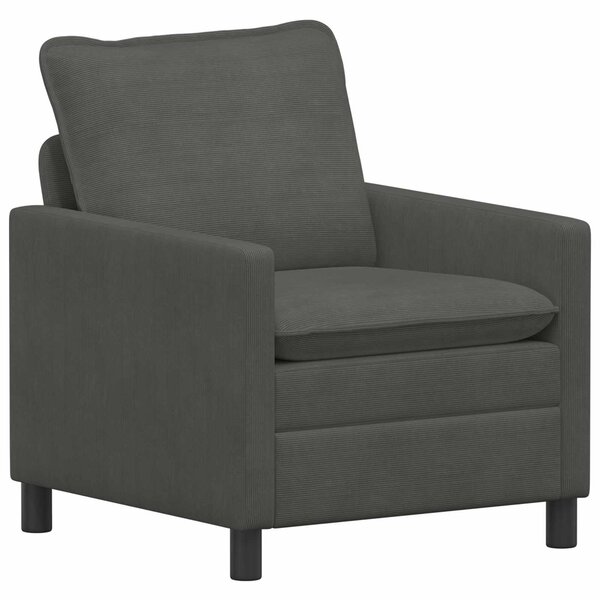 vidaXL Canapé Gris foncé 76 x 81 x 87 5 cm Tissu
