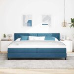 vidaXL Lit à ressorts avec matelas noir 100x200 cm en velours