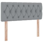 vidaXL Lit avec rangement et matelas Gris clair 120 x 190 cm