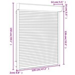 vidaXL Volet roulant aluminium 120x150 cm blanc