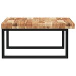 vidaXL Étagère de vasque murale acier et bois massif d'acacia