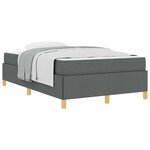 vidaXL Cadre de lit avec matelas Gris foncé 120 x 200 cm tissu