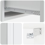 vidaXL Table d'appoint murale Blanc 59 x 34 5 x 17 cm