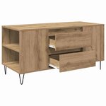 vidaXL Table basse avec tiroir Chêne artisanal 102 x 44 5 x 50 cm