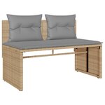 vidaXL Salon de jardin avec coussins 4 Pièces beige résine tressée