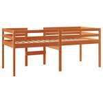 vidaXL Lit haut sans matelas cire marron 75x190 cm bois massif
