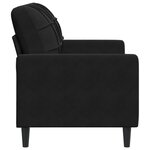 vidaXL Canapé à 2 places Noir 120 cm Velours
