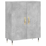 vidaXL Buffet gris béton 69 5x34x90 cm bois d'ingénierie