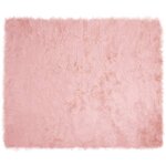 vidaXL Tapis en Peau de Mouton Synthétique Rose 200 x 280 cm Polyester