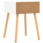 vidaXL Tables de chevet 2 Pièces Blanc/chêne sonoma Bois d'ingénierie