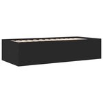 vidaXL Lit de jour avec tiroirs noir 100x200 cm bois d'ingénierie