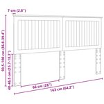 vidaXL Tête de lit Bois Ancien 160 cm Bois d'ingénierie