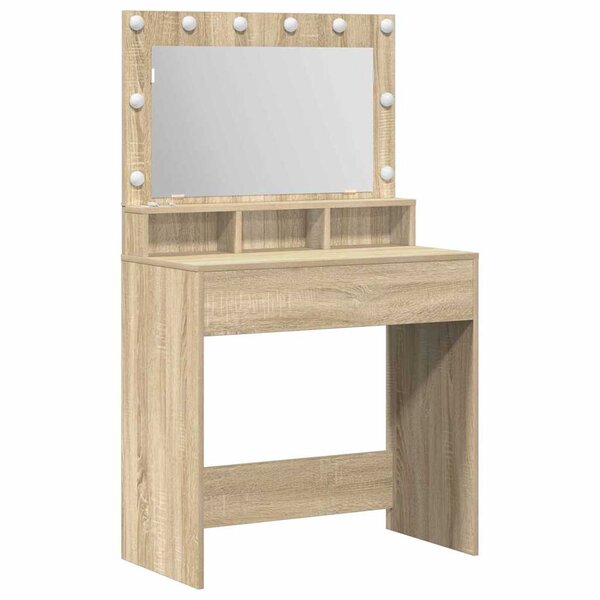 vidaXL Coiffeuse Chêne sonoma 79 x 41 x 135 cm Bois d'ingénierie