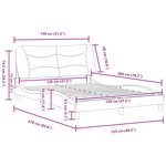 vidaXL Cadre de lit sans matelas Hvar blanc 120x200 cm similicuir