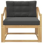 vidaXL Sofa de milieu extérieur Polyester Blanc