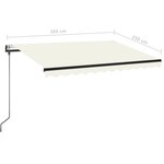 vidaXL Auvent rétractable automatique 350x250 cm Crème