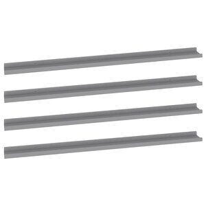 vidaXL Étagères murales 4 Pièces Gris 115x9x3 cm