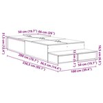 vidaXL Cadre de lit de rangement en chêne Sonoma 100x200 cm