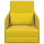 vidaXL Canapé-Lit Jaune 65 x 80 x 83 cm Velours