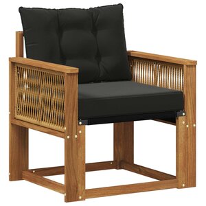 vidaXL Sofa de milieu extérieur Bois d'Acacia Massif Naturel