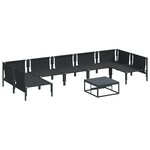 vidaXL Ensemble de canapé de jardin 8 Pièces Anthracite Acier