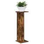 vidaXL Support de Plante Chêne fumé 25 x 25 5 x 80 5 cm