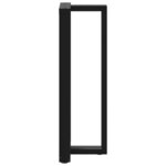 vidaXL Pieds de table de bar en forme de T  2 pièces  noir  50 x 35 x (110-111) cm  acier