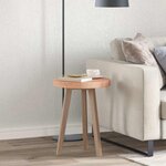 vidaXL Plateau de table Autre Marron clair Ø 40 x 4 cm Chêne massif