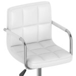 vidaXL Chaises pivotantes à manger lot de 2 blanc similicuir