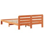 vidaXL Cadre de lit sans matelas cire marron 150x200cm bois pin massif