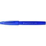 Stylo feutre Sign Pen SES15 Pointe Brush Flexible Bleu x 10 PENTEL