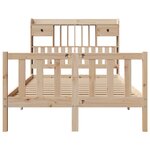 vidaXL Lit bibliothèque sans matelas 135x190 cm bois de pin massif