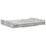 vidaXL Cadre de lit avec rangement avec tiroir Gris béton 160 x 200 cm