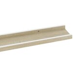 vidaXL Étagères murales 2 Pièces blanc et chêne sonoma 115x9x3 cm