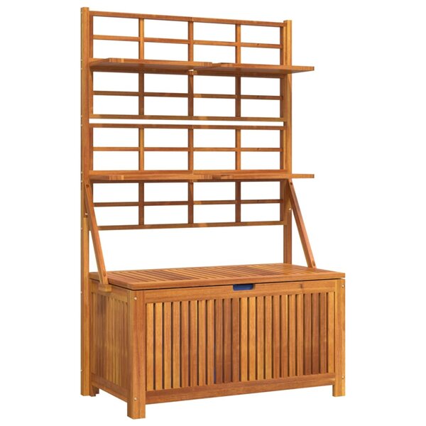 vidaXL Boîte de rangement avec treillis 99x50x160 cm Acacia massif
