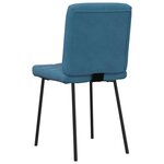 vidaXL Chaises à manger lot de 2 Bleu Velours