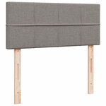 vidaXL Sommier à lattes de lit avec matelas taupe 120x190 cm tissu