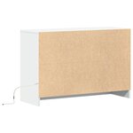 vidaXL Meuble TV avec LED blanc 91x34x61 cm bois d'ingénierie