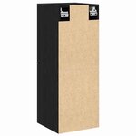 vidaXL Meuble de Salle de Bain avec porte Chêne noir 30 x 30 x 80 cm