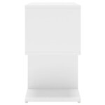 vidaXL Table de chevet blanc 50x30x51 5 cm bois d'ingénierie