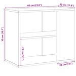 vidaXL Armoire latérale vieux bois 60x30x50 cm bois d'ingénierie