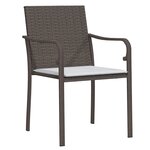 vidaXL Ensemble de salle à manger pour jardin 7 Pièces Marron Poly rotin