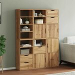 vidaXL Armoires latérales 6 Pièces ODDA 40x24x79 cm bois massif pin