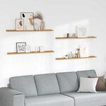 vidaXL Étagère Murale 4 Pièces Beige 115 x 9 x 3 cm Bois d'ingénierie