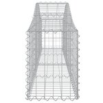 vidaXL Paniers à gabions arqués 14 Pièces 200x30x40/60 cm Fer galvanisé