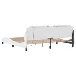vidaXL Cadre de lit avec lumières LED blanc 200x200 cm similicuir