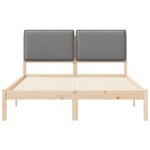 vidaXL Cadre de lit avec tête de lit rembourrée Gris clair