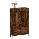 vidaXL Buffet haut chêne fumé 69 5x31x115 cm bois d'ingénierie