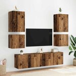 vidaXL Meuble TV mural Bois Ancien 40 5x30x40cm Bois d'ingénierie